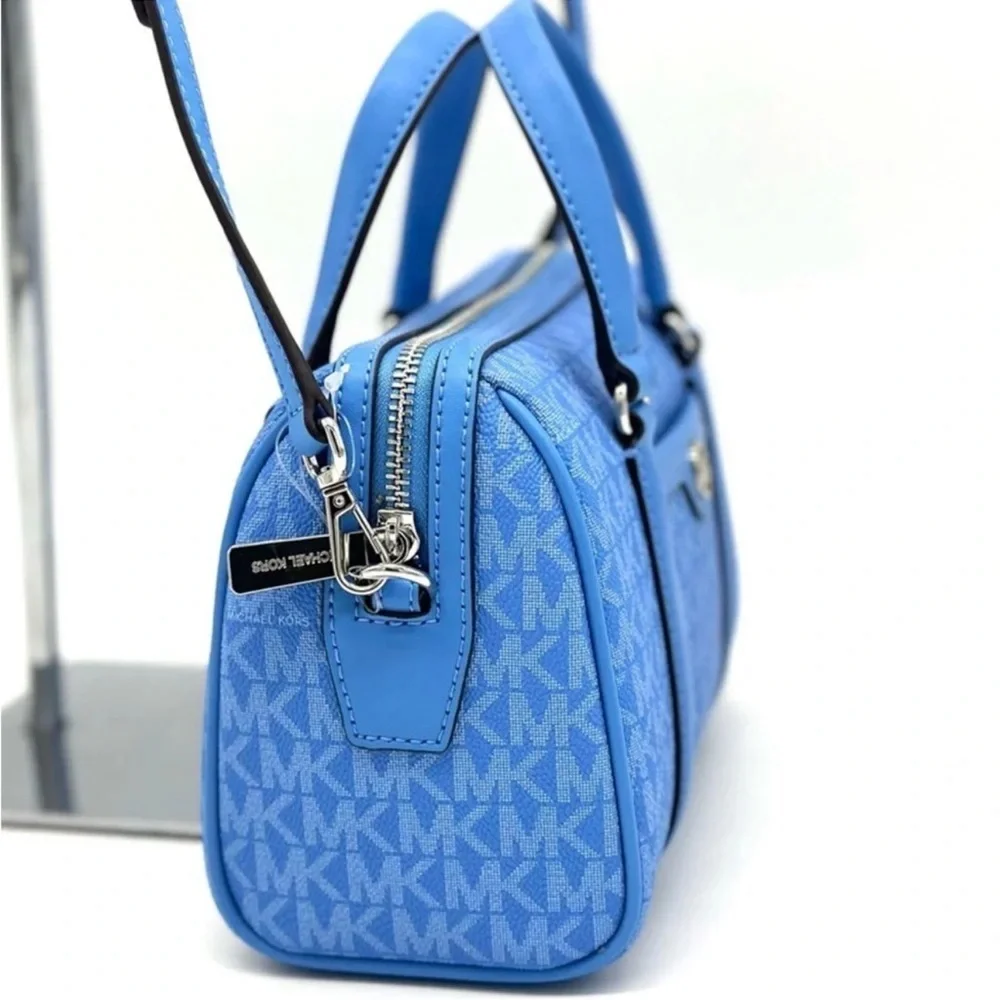 Michael Kors Small Travel Duffle Xbody Satchel Shoulder Bag South Pacific Blue